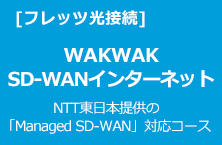 WAKWAK SD-WANインターネット NTT東日本提供の「Managed SD-WAN」対応コース