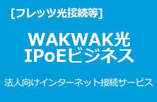 WAKWAK光 IPoEビジネス 法人向けインターネット接続サービス